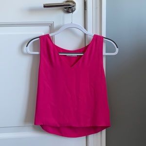 Pink sleeveless blouse